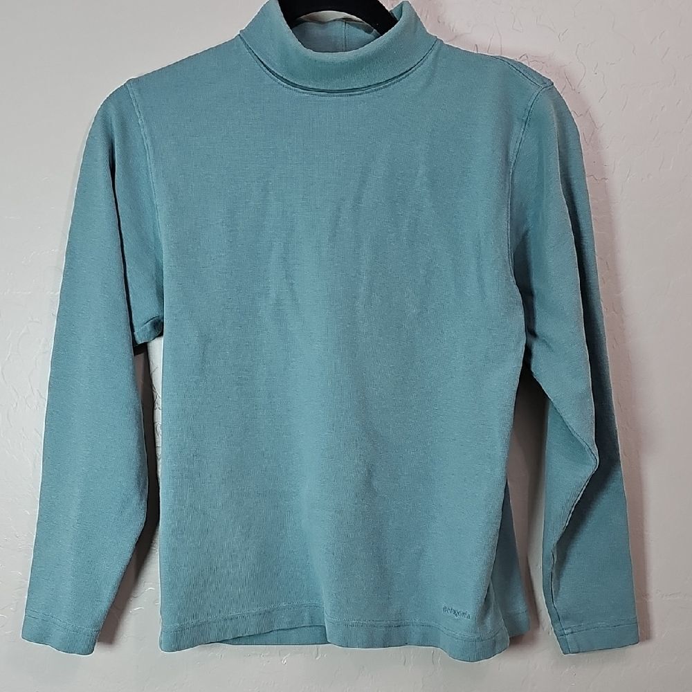 Patagonia Teal Turtleneck Sweater. Sz XS Preppy, Outdoor vibes, Normcore 100166
